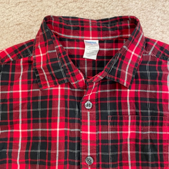 Gymboree Button-Down Christmas Dressy collared Boy’s Plaid Shirt, size 8 - Picture 5 of 5